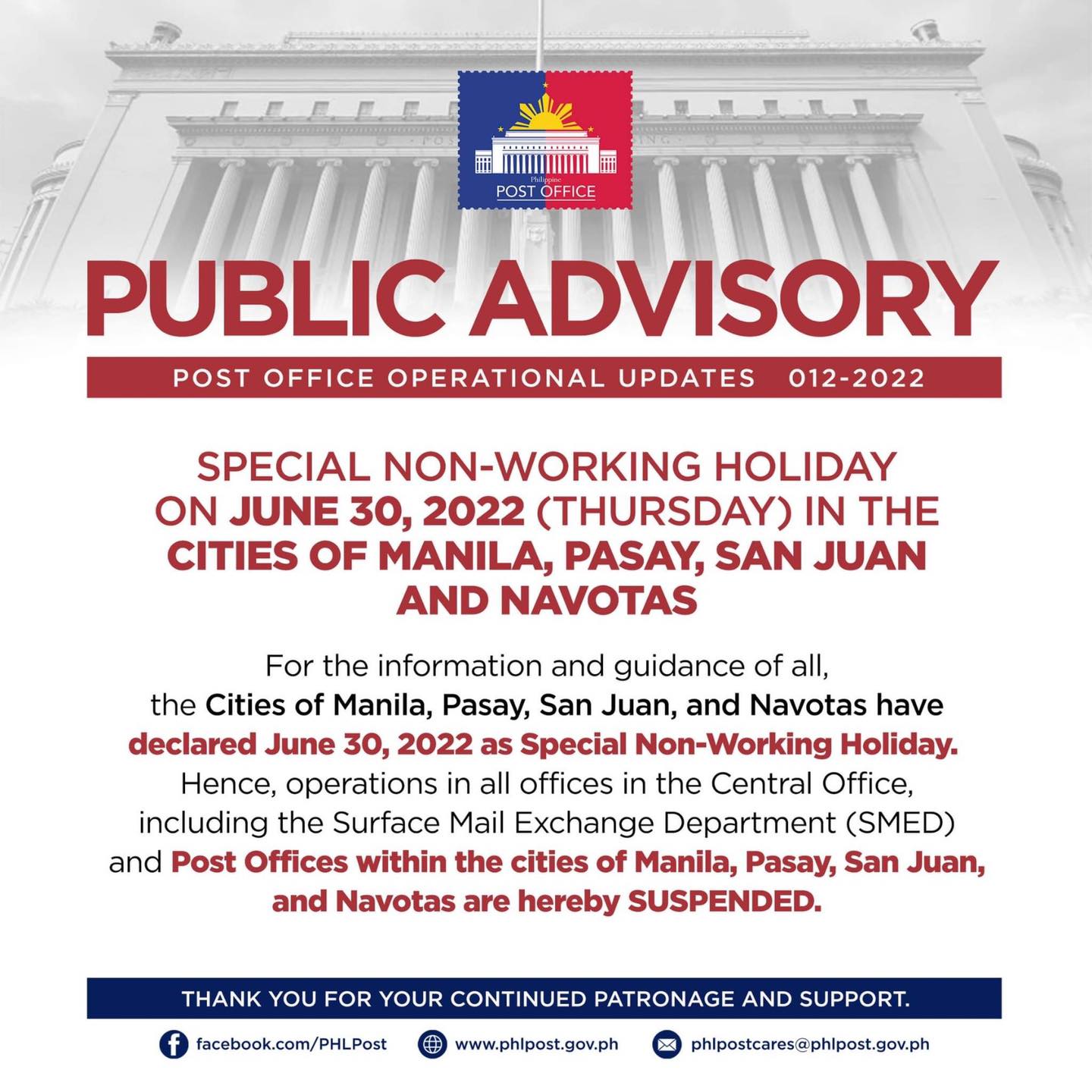 June 30 Holiday