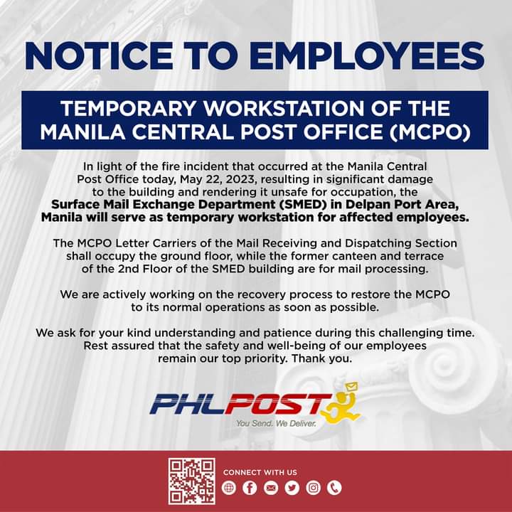 Temporary Workstation of the Manila Central Post Office